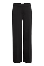 Load image into Gallery viewer, ICHI Kate Wide Leg Trousers - Black