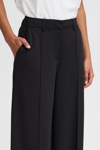 ICHI Kate Wide Leg Trousers - Black