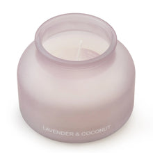 Load image into Gallery viewer, Candlelight Frosted Hues Collection Jar Candle -  Lavender &amp; Coconut