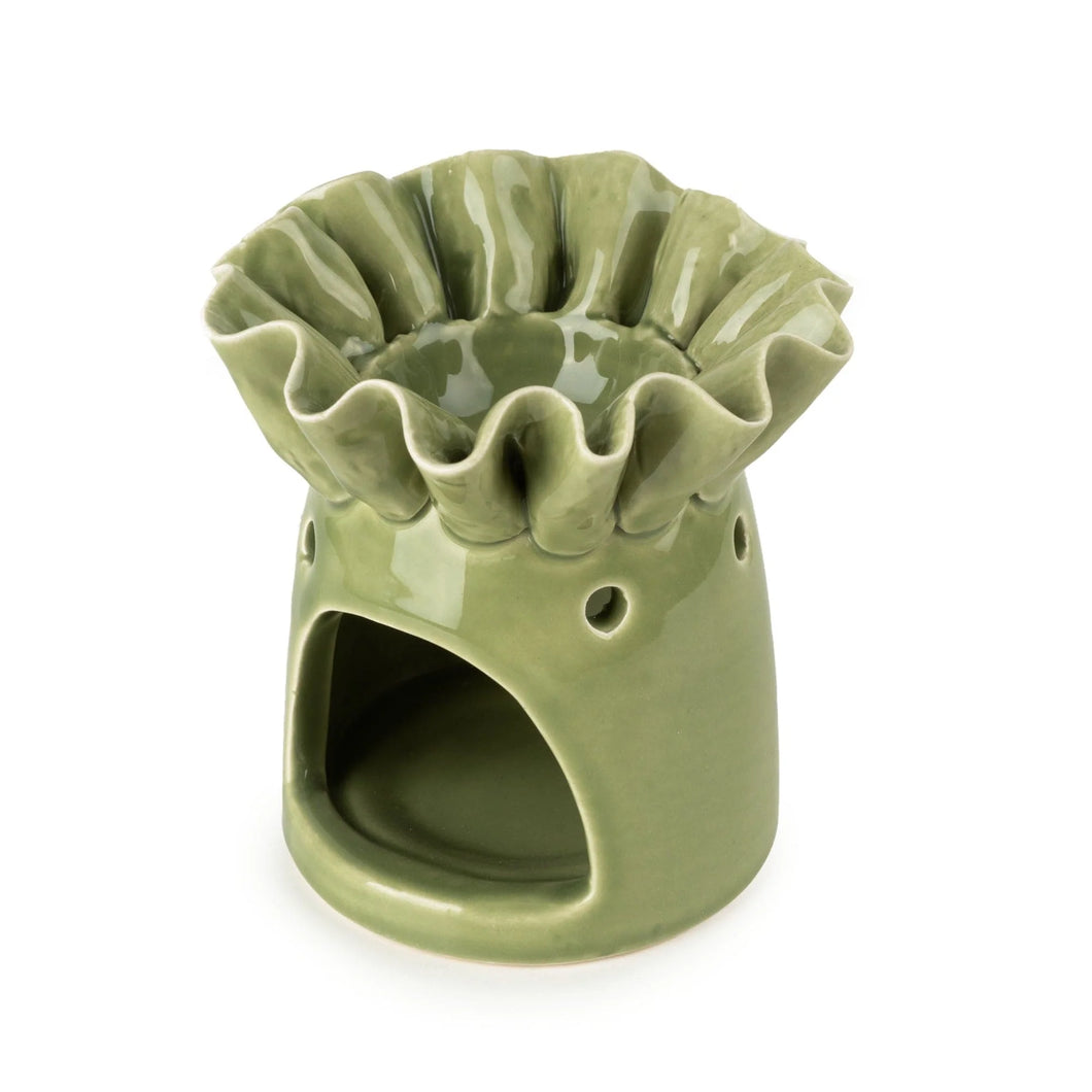 Frill Rim Wax Burner - Green