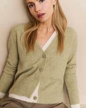 Load image into Gallery viewer, YAYA Cardigan with contrast details and V-neck