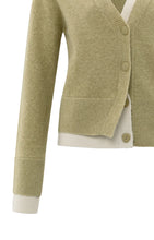 Load image into Gallery viewer, YAYA Cardigan with contrast details and V-neck