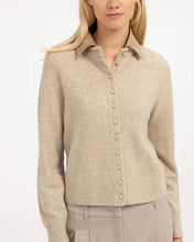 Load image into Gallery viewer, YaYa Cardigan with Detachable Collars - Light Beige Melange