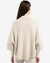 Load image into Gallery viewer, YAYA Chunky Knit Poncho Cardigan - Oxford Tan Brown