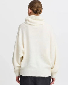 ICHI Kamara Oversize Pullover - Cloud Dancer