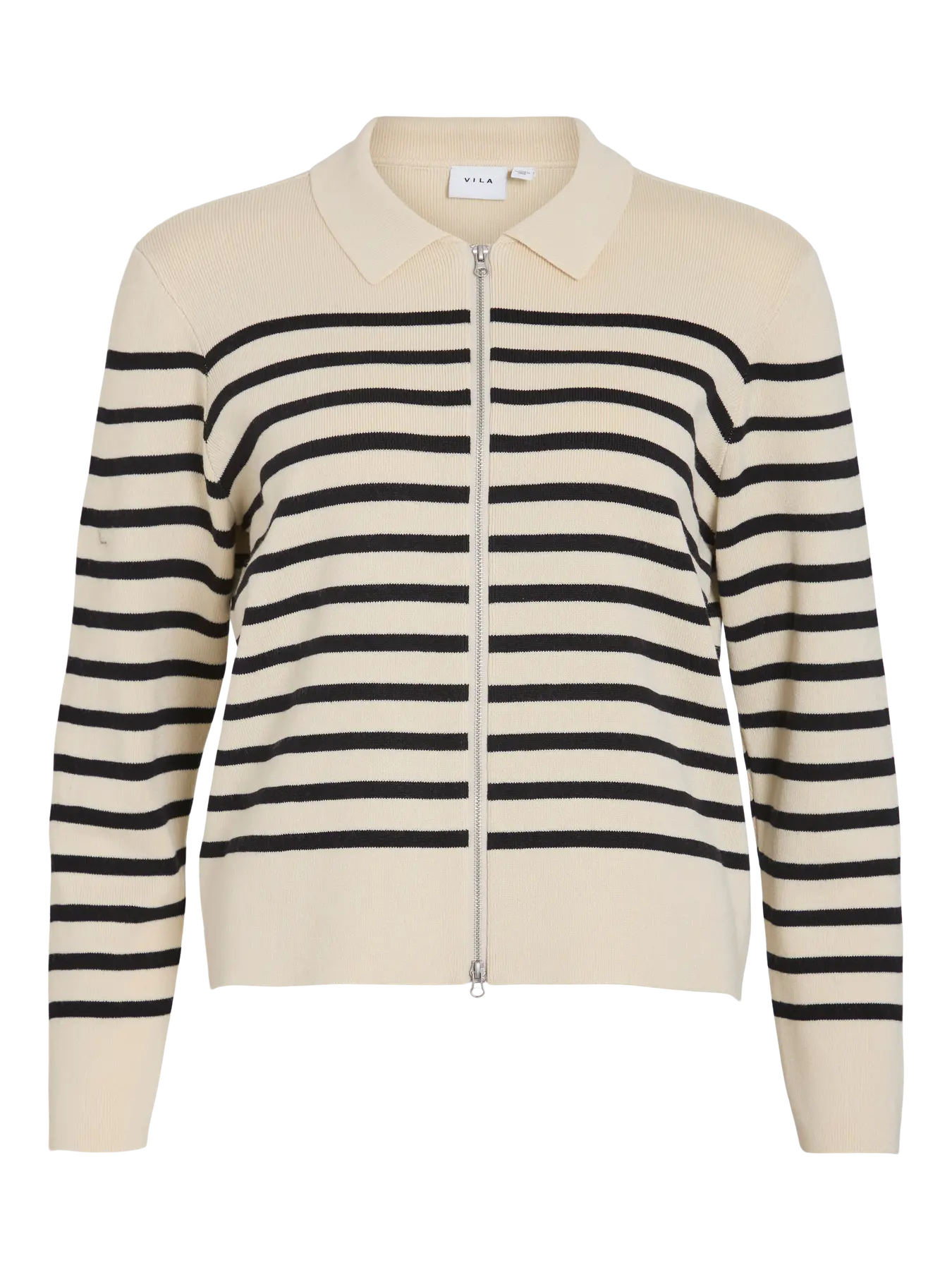 Vila Ostria Zipped Cardigan - Birch/B;ac