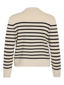 Vila Ostria Zipped Cardigan - Birch/B;ac