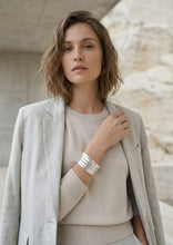 Load image into Gallery viewer, Envy Layered Snake Bracelet - Silver