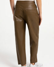 Load image into Gallery viewer, YaYa Faux Leather Carrot Fit Trousers - Teak Brown