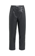 Load image into Gallery viewer, YaYa Faux Leather Carrot Fit Trousers - Hole Black