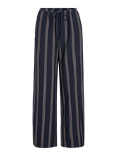 Load image into Gallery viewer, Vila Prisilla Wide Leg Pants - Navy/Feather Grey Stripe
