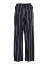Load image into Gallery viewer, Vila Prisilla Wide Leg Pants - Navy/Feather Grey Stripe
