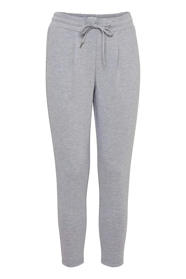 ICHI Kate Trousers - Grey Melange