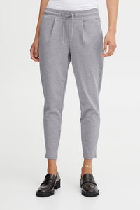 ICHI Kate Trousers - Grey Melange