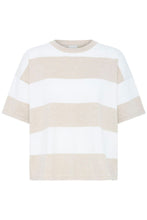 Load image into Gallery viewer, ICHI Luls Stripe Top - Birch/White