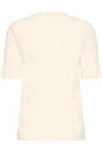 Load image into Gallery viewer, ICHI Luls Round Neck Knit Top  - Birch White