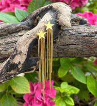 Load image into Gallery viewer, Ocean Ripples -18ct Gold Plated Shooting Star Earrings