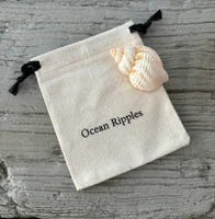 Ocean Ripples - 18ct Gold Plated Moonstone Doughnut Earrings