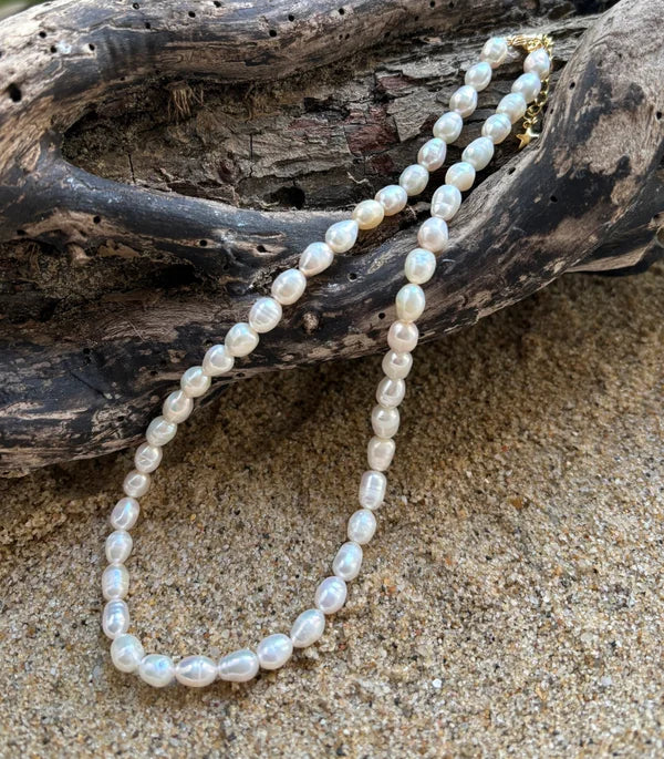 Ocean Ripples Fresh Water Pearl Necklace