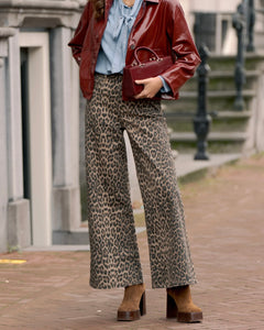 Leopard Flared Jean