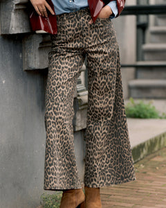 Leopard Flared Jean