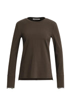 Load image into Gallery viewer, YaYa Top with Lace Cuffs -  Delicioso Brown