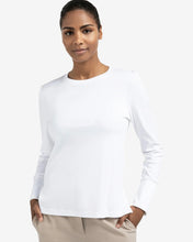 Load image into Gallery viewer, YAYA Jersey Top with woven Cuffs - Pure White