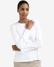 Load image into Gallery viewer, YAYA Jersey Top with woven Cuffs - Pure White