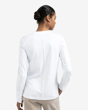Load image into Gallery viewer, YAYA Jersey Top with woven Cuffs - Pure White