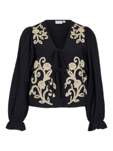 Load image into Gallery viewer, Vila Polene Blouse  - Black/Birch