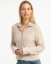 Load image into Gallery viewer, YaYa Cardigan with High Colla - Light Beige Melange