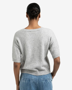 YAYA  Knitted Short Sleeve Sweater