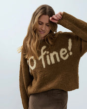 Load image into Gallery viewer, YaYa Sweater with Artwork - Otter Brown Dessin