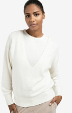 Load image into Gallery viewer, YAYA Knitted sweater with deep V-neck and layered top