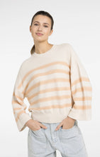 Load image into Gallery viewer, YAYA Knitted Sweater with Stripes &amp; Wide Sleeves - Amberlight Orange Dessin