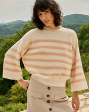 Load image into Gallery viewer, YAYA Knitted Sweater with Stripes &amp; Wide Sleeves - Amberlight Orange Dessin