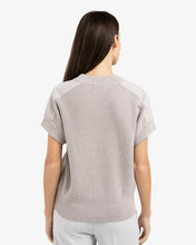 Load image into Gallery viewer, YAYA Knitted Top with Woven Shoulder Details - Mauve Purple