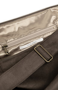 YAYA Suedene Crossbody Bag - Brownish Green