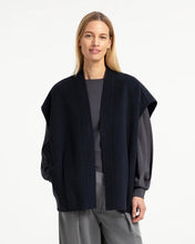 Load image into Gallery viewer, YaYa Oversized Wool Blend Bodywarmer - Cat Black Melange