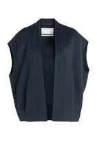 Load image into Gallery viewer, YaYa Oversized Wool Blend Bodywarmer - Cat Black Melange