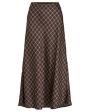 Load image into Gallery viewer, Vila Ellette Midi Skirt - Coffee Bean Houndstooth