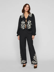 Vila Polene Blouse  - Black/Birch