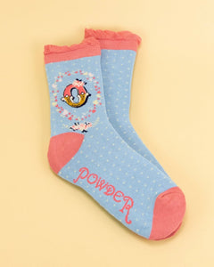 Powder Initial Ankle Socks - Letters A-Z