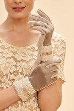 Load image into Gallery viewer, Powder Audrey Faux Suede Gloves - Stone