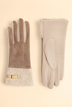 Load image into Gallery viewer, Powder Audrey Faux Suede Gloves - Stone