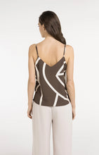 Load image into Gallery viewer, YAYA Printed Cami Top - Chocolate Martini Brown Dessin