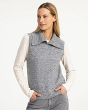 Load image into Gallery viewer, YaYa Sleeveless Sweater with Collar - Medium Grey Melange