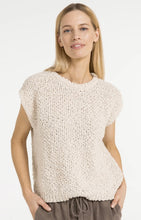 Load image into Gallery viewer, YAYA Sleeveless Sweater with Open Knit Texture - Cloud Creme White