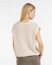 Load image into Gallery viewer, YAYA Sleeveless Sweater with Open Knit Texture - Cloud Creme White