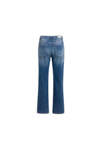 Load image into Gallery viewer, YaYa Straight Slim Denim Jeans - Dark Blue Denim